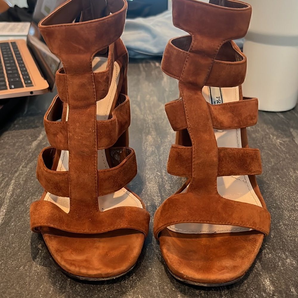 Prada Cage Sandal with Block Heel - Picture 2 of 7